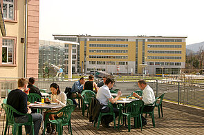 Ausblick auf Terrasse