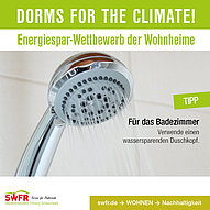 Unser Tipp: Verwende einen wassersparender Duschkopf