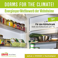 Unser Tipp: Stelle den Kühlschrank auf 7 Grad