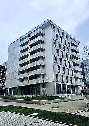  multi-storey gray building as a dormitory