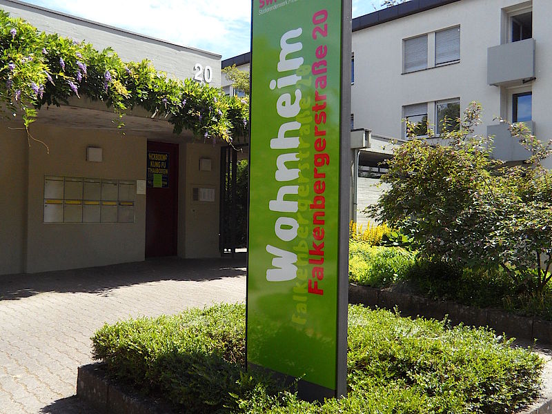 Ausblick auf Wohnheim Falkenbergerstraße von außen