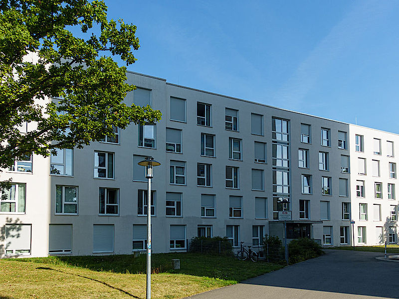 Ausblick auf Wohnheim Lehener Straße von außen