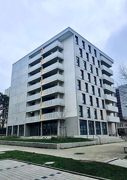  multi-storey gray building as a dormitory